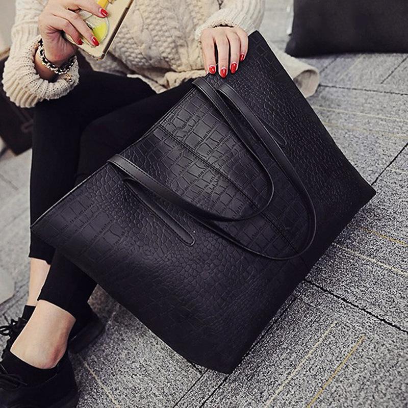 Luxury Crocodile Texture Shoulder Bags for Women Female High Quality Leather Handbags Casual Largr-capacity Handheld Tote Bags