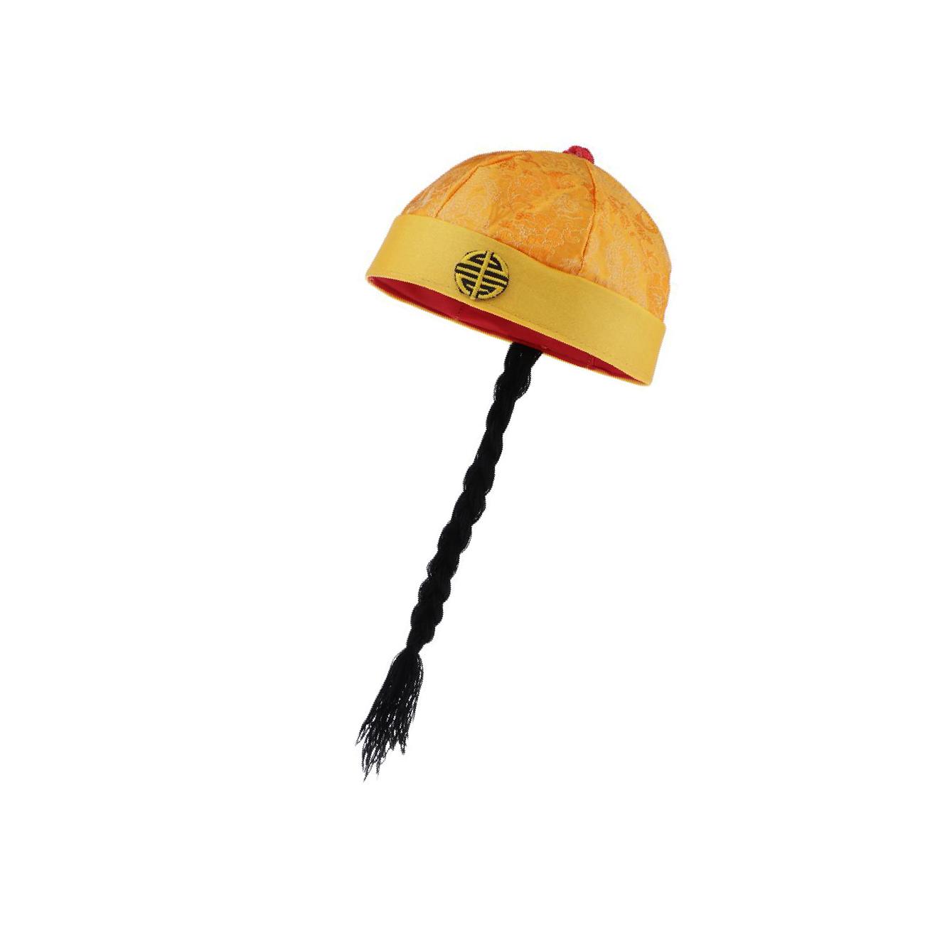 

Модная детская китайская императорская шапка с хвостиком для ролевых игр и костюма для вечеринки