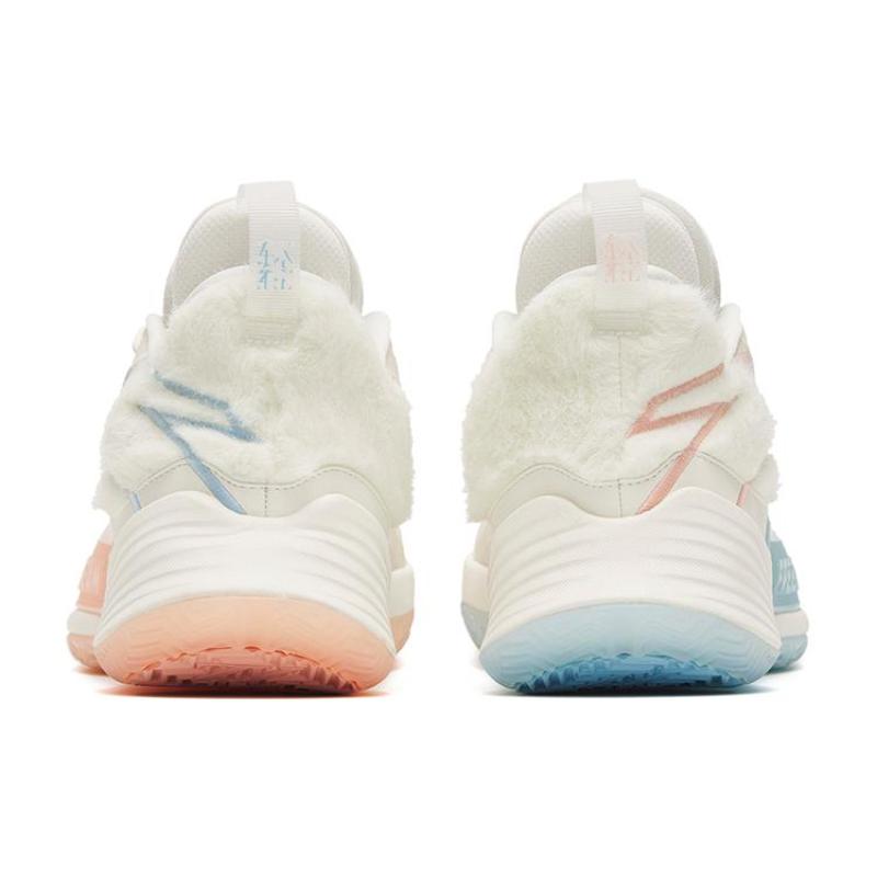 Anta Light Horseman 3 Samoyed Cushioning Anti-Slip And Wear-Resistant Low-Top Performance Basketball Shoes White Pink Sneakers 112241108-3