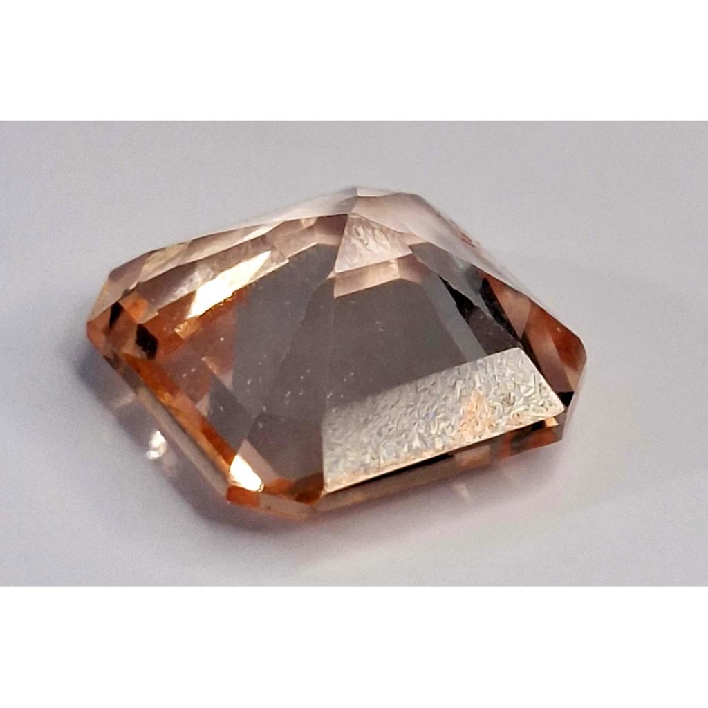 Beautiful Natural Peach Morganite 7-9 Ct Asscher Cut Certified Loose Gemstone