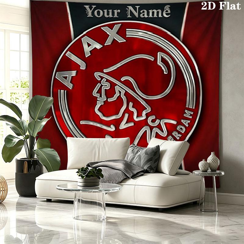 AFC Ajax Custom Name Wall Tapestry Aesthetic Wall Hanging Printed Fabric Blanket Decorative Tapestries for Bedroom Living Room Home Decor