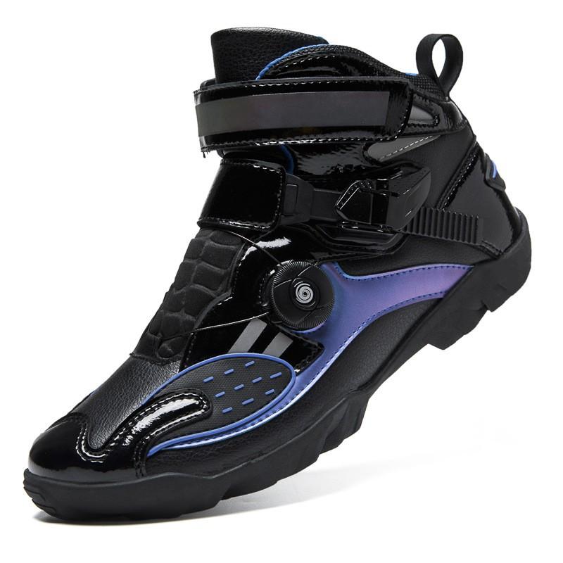 Mens Motorcycle Riding Boots All-Season Off-Road Touring Shoes Street Dirt Bike Riders