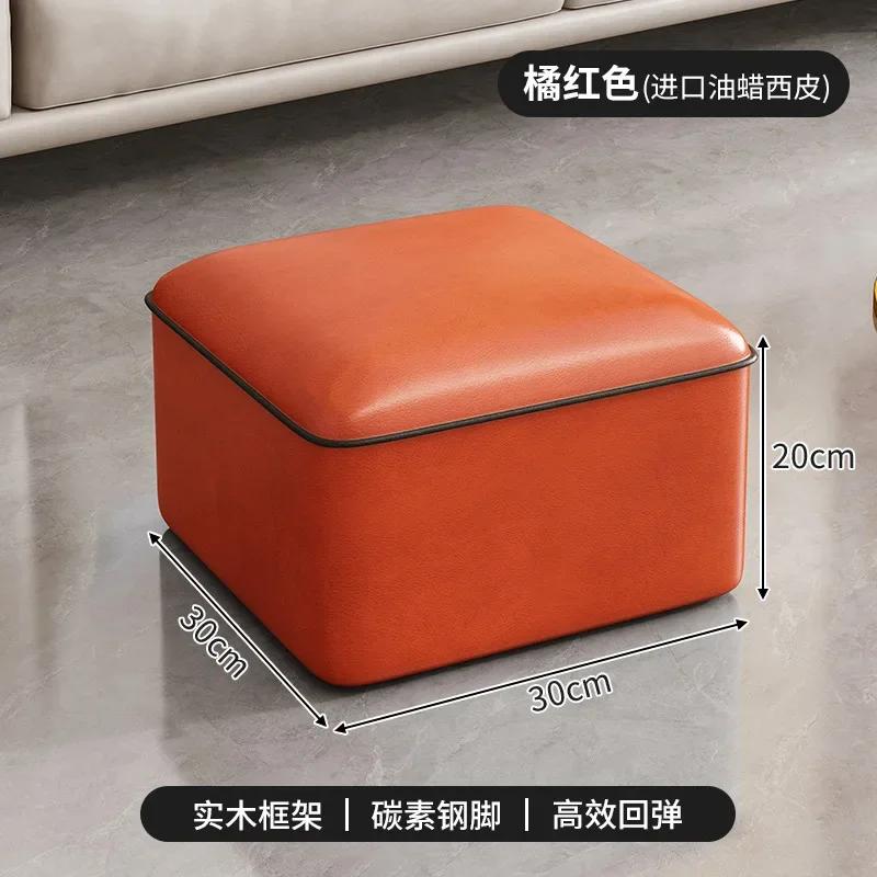 Household Small Stool Sofa Low Stool Living Room Shoe Changing Stool Bedroom Long Bench Multiple Color Room Sofa Bench Furniture