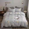 Korean Version of The Simple Four-piece Bed Sheet Quilt Cover Student Dormitory Single Bed Bedding Washable Quilt Cover Sheet 1.5m