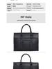 Men's Casual Genuine Leather Briefcase - Large Capacity, Expandable Business Handbag In Top Layer Cowhide.