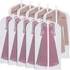10Pcs Set Breathable Clothes Protector Bags With Zippered Convenient for Seasonal Storage of Suits and Dresses