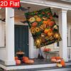 2D Flat - 2D Flat Autumn Thanksgiving Pumpkin Bird Garden Flag (2) 3-28X40 Inch Outdoor Garden Flag Double-Sided Home Decoration Courtyard Decoration 