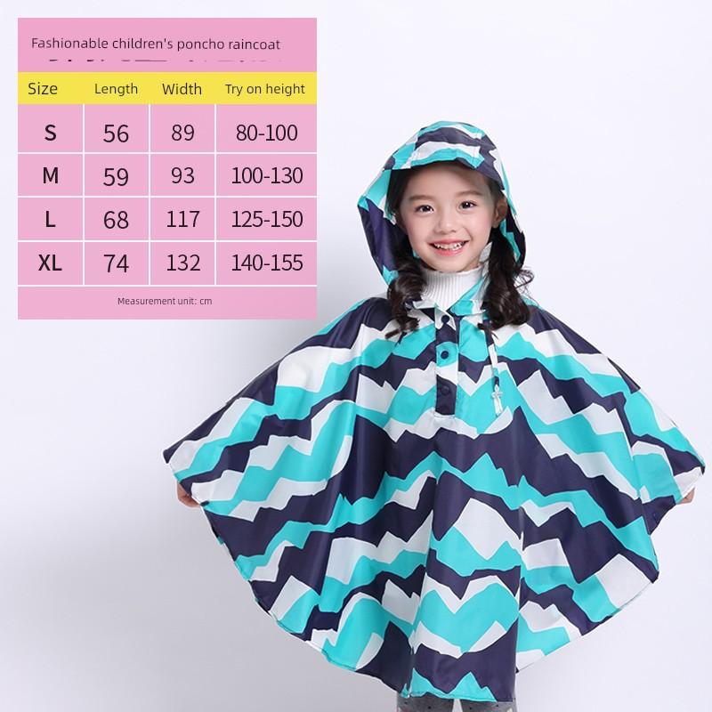 Children's Cloak Plus Size Raincoat Can Be Backpack Boy Girl Baby Fashion Cute Student Children Playing with Water Poncho