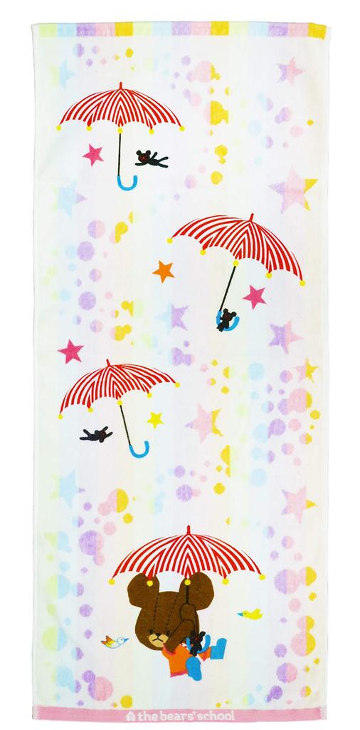 Marushin Face 34 x 80 Soft Parasol 4335005400 Towel, "The Bears' School," cm, Design, 100% Cotton,