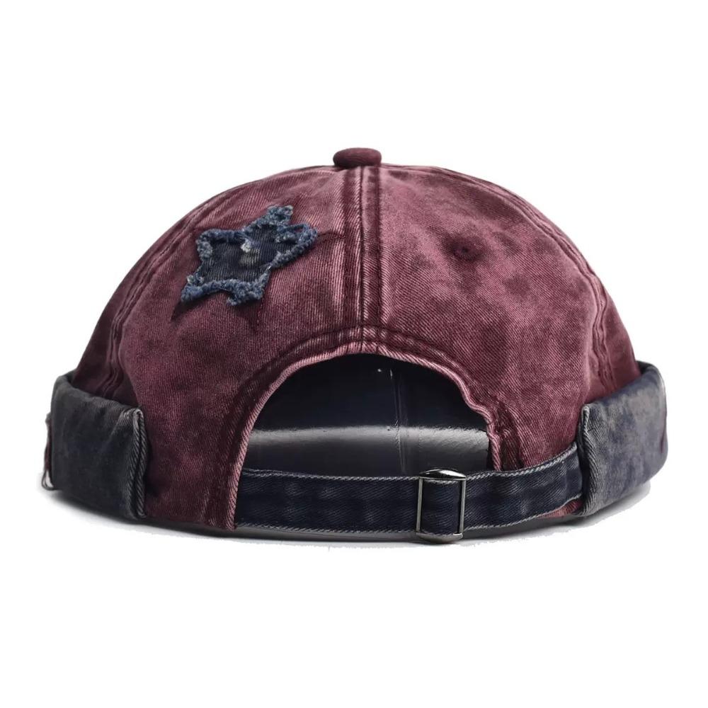 Adjustable Brimless Melon Hat Cotton Docker Beanie Unisex Washed Landlord Cap  Street