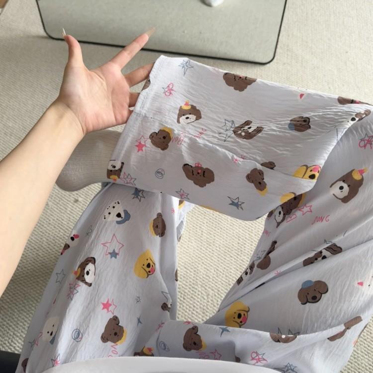 2026 New Style Lounge Pants for Women Loose Fit Wide Leg Casual Pajama Pants for Outdoor, Campus, Home