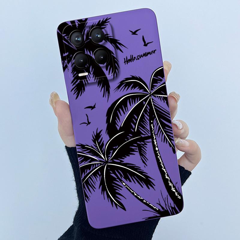 Phone Case For Realme 8 Pro 8i 8S 4G 5G Case Lovely Cartoon Flower Liquid Silicone Soft Shockproof Back Cover For Realme8 Bumper