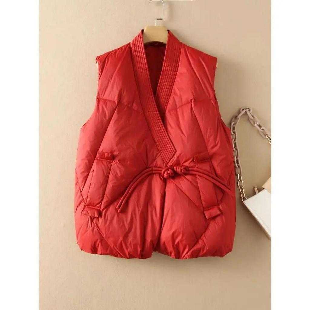 Gilet d'hiver pour femmes, couleur unie, sans manches, design gilet de style urbain