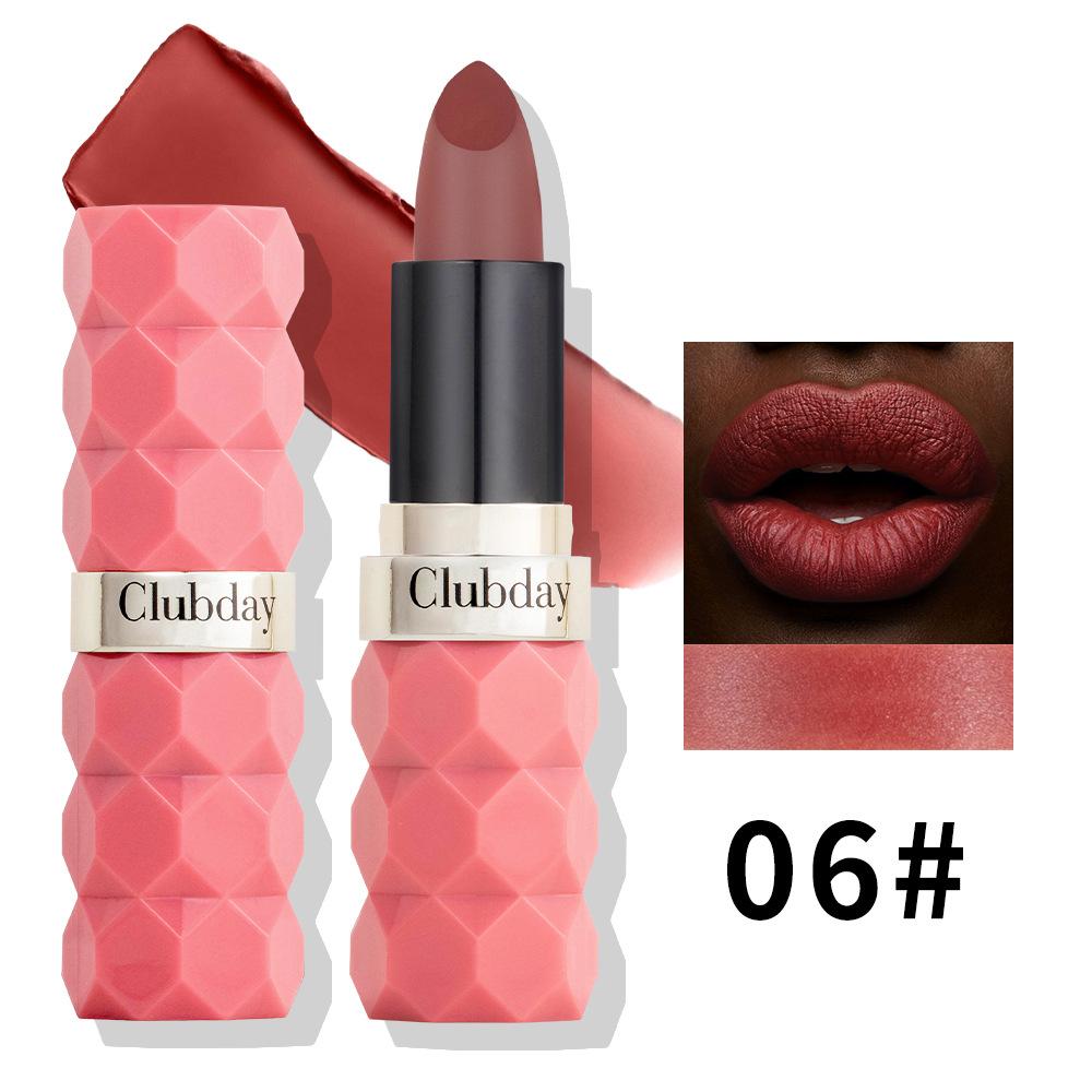 Clubday Diamond Matte Lipstick Foreign Trade Non-fading Non-stick Velvet Matte Color Lipstick