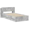 Bed Frame with Storage Space Concrete Grey 80 x 200 cm Wood Based Material