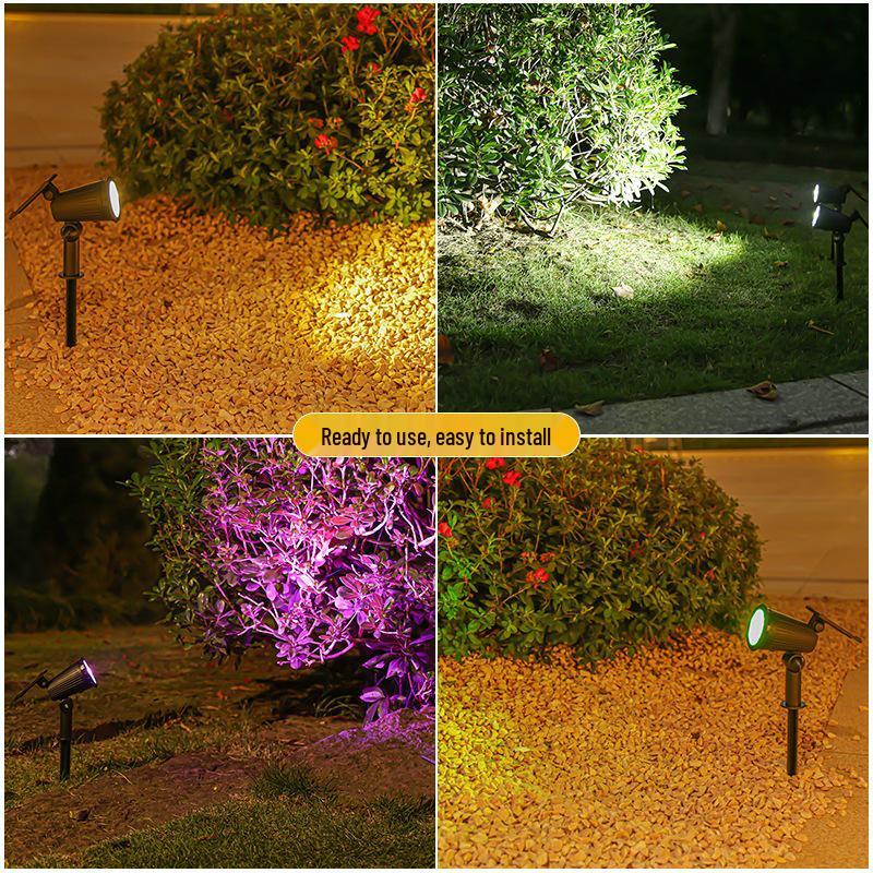 Solar-Powered Outdoor Spotlight for Garden and Lawn Decor