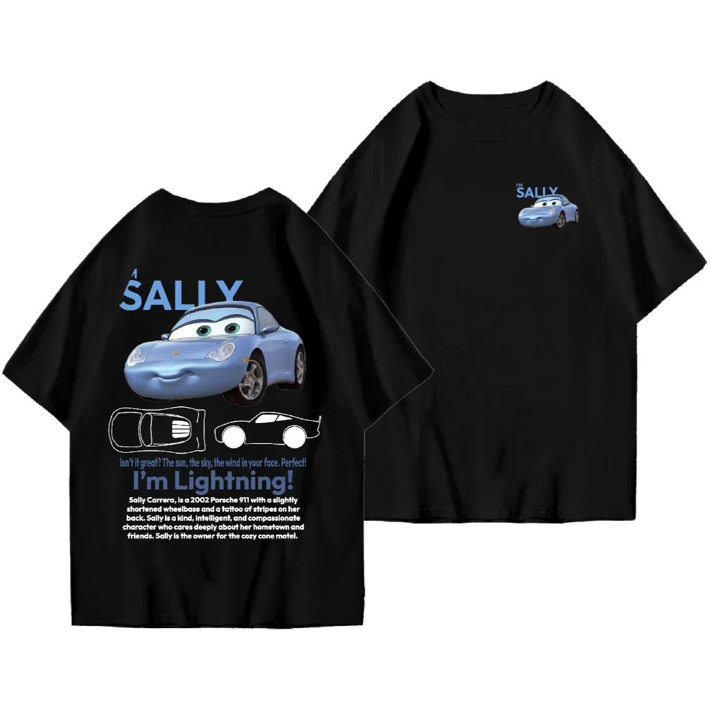 Summer Funny Sally Im Lightning Mcqueen Car Men Women Tee Tops Cotton Clothing Love Gift Cotton Printed Couple Tshirt
