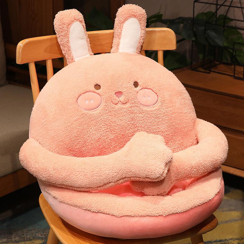 Soft Cartoon Animal Plush Pillow Seat Chair Cushion Stuffed Plush Bunny Doll Toy Sofa Floor Mat Home Decor Creative Gifts