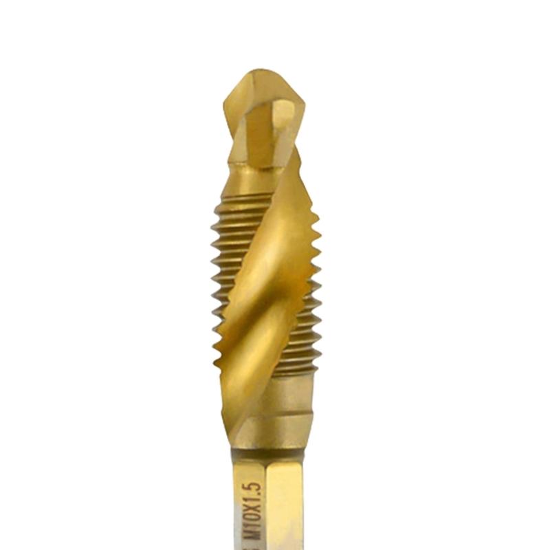 Screw Thread Tap Drill BIt 1/4 Hexagonal Drive Industrial Strength Threading Tool For Precisions Machining