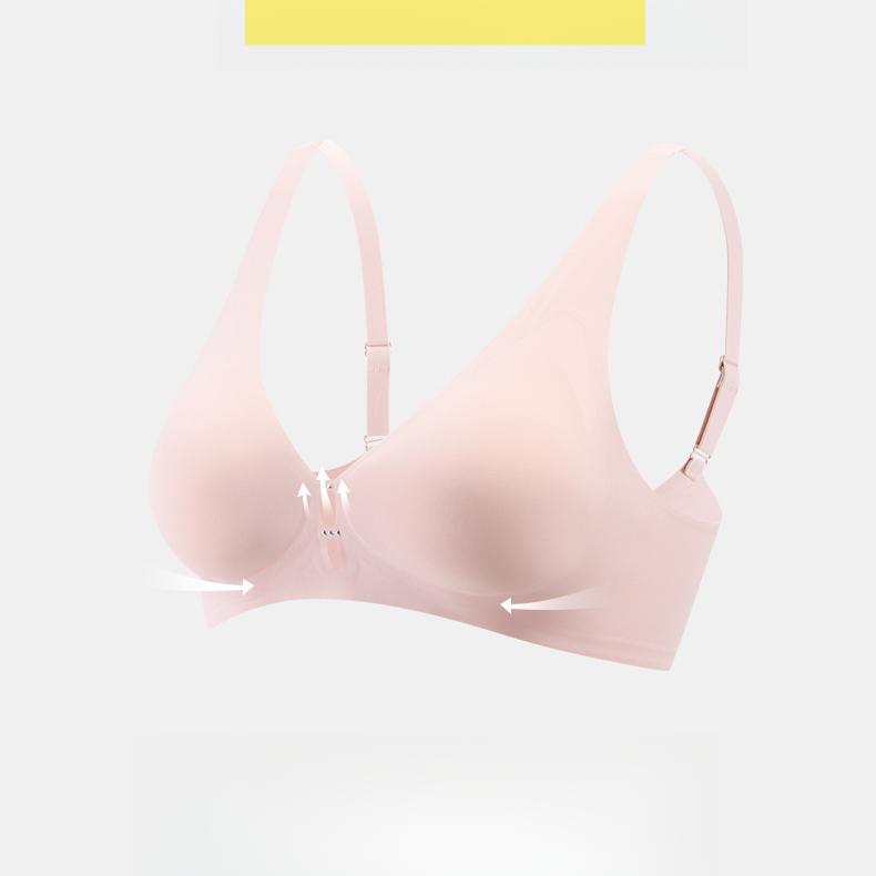 French Deep V-seamless Bra for Women Soft Support Bra for Women Gathering Bra for Women Anti Sagging Bra Without Steel Ring