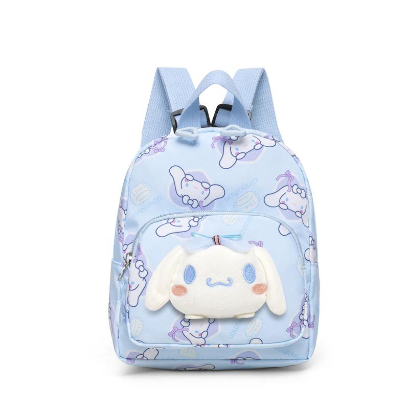 

Cute Doll Bag for Boys and Girls, Kindergarten Schoolbag, Money Pocket, Double-shoulder Bag With pendant синий