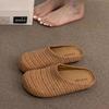 Fashion woven hollow breathable bag head half drag women's outer wear 2025 spring and summer new thick soft bottom cool slippers