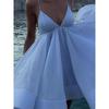 Nanfa Holiday French style Design Sense Deep V Bandage Backless Atmosphere Sense Seaside Holiday Style Puffy Sling Dress