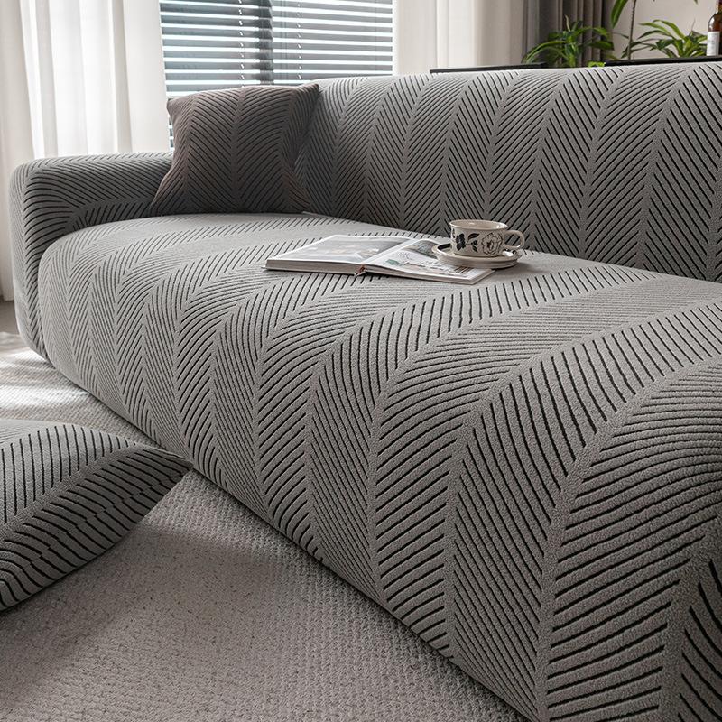 Retro Style Polar Fleece Sofa Cover New Four Season Universal Elastic Full Cover Non Slip Cushion