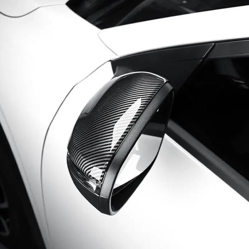 For Chevrolet Trax  2024 Car Sticker Rearview Side Mirror Cover Wing Cap Exterior Door Rear View Case Trim Carbon Fiber Look