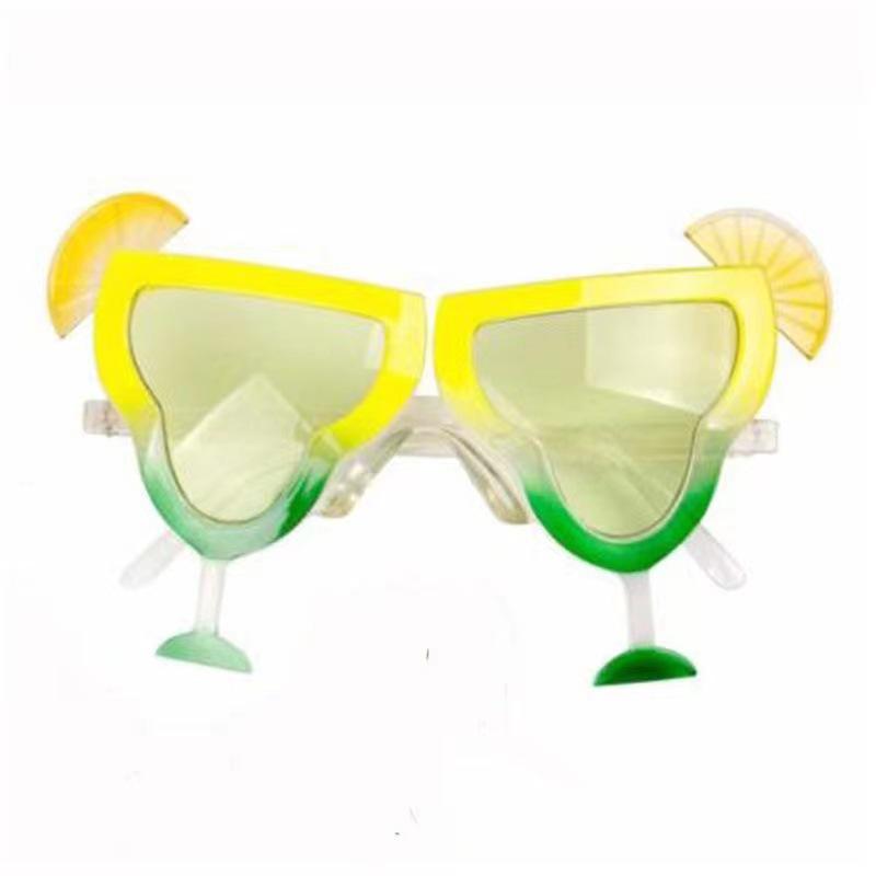 Hawaiian Beach Party Glasses: Coconut Tree, Flamingo, Parrot, Ice Cream, Flower & Wine Glass Fun