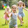 KIMIGO Electric Bubble Machine with Lights, Automatic Bubble Blower Gun Toy for Kids, Birthday Party Wedding Outdoor Play Gift
