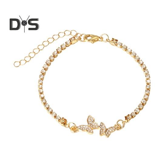 

Браслет с подвесками для женщин, элегантный дизайн, регулируемая посадка, идеальный вариант для отпуска, работы, повседневной носки, идеальный подарок на юбилеи, дни рождения, праздники золотистый