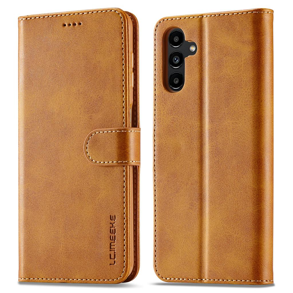LC.IMEEKE For Samsung Galaxy A34 5G Calf Texture Case Wallet Stand Design Magnetic Clasp Leather Phone Cover