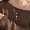 New Chinese Simple Sand Gold Gourd Fringed Necklace Accessories Women's Sweater Chain Necklace