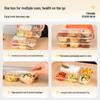 Temeiju Disposable 5-Compartment Rectangular Takeout Meal Box with Lid (150-Pack)