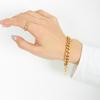 French Light Luxury Geometric Chunky Chain Bracelet, Gold-Plated Titanium Steel, Unique Design Jewelry Accessory