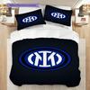 Emblema Inter Milan Sfondo Astratto Set da tre pezzi (1 * copripiumino + 2 * federa, senza nucleo) Copripiumino e federa Set biancheria da letto