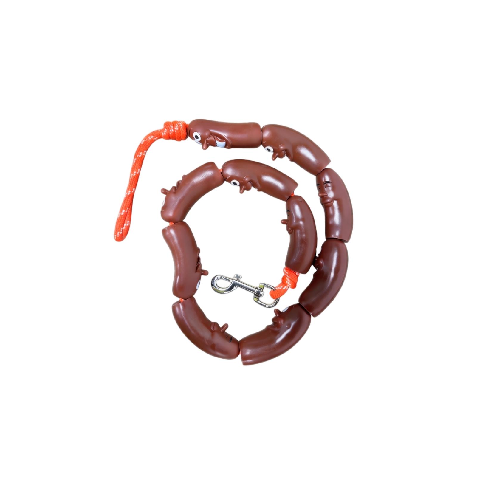 Novelty Sausage Dog Leash 10-Link Funny Dog Walking Leash for Pet Owners