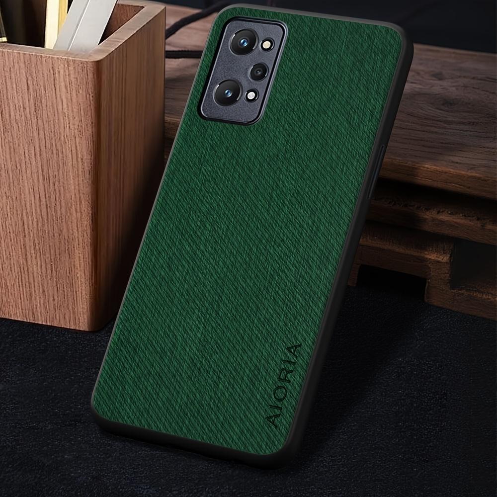 Phone Case - Case for OPPO for RealMe GT 3 2 GT3 GT2 Pro 5G Case, Vintage Washed Twill Texture Faux Leather Protective Back Cover