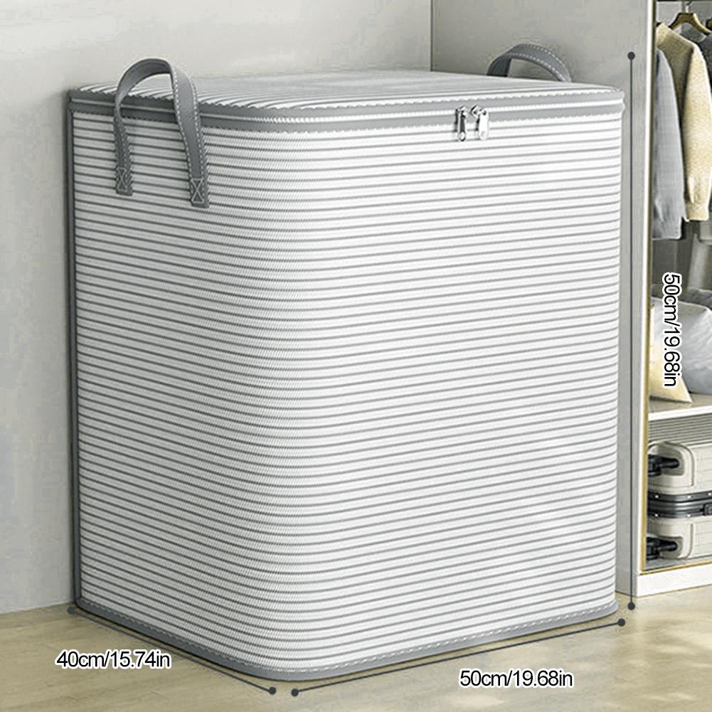 Closet Clothes Organizer Non-Woven Clothing Quilt Storage Container Dustproof Quilt Storage Basket for Blankets Clothes Sweaters