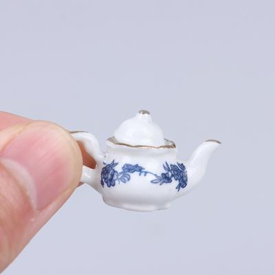 Miniaturní jídelní náčiní pro panenky 6ks Porcelánový čajový set Hrníček na nádobí - Květinový vzor