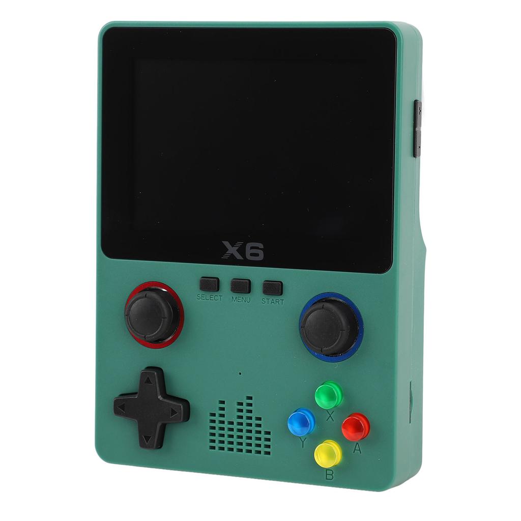 Handheld Retro Game Console with 32G Small Memory Card HD Dual Rocker for Adults Gaming Green