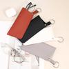 New Portable Retro Lychee Pattern PU Leather Glasses Bag Hanging Buckle Sunglasses Case Simple Glasses Storage Box Eyewear Case