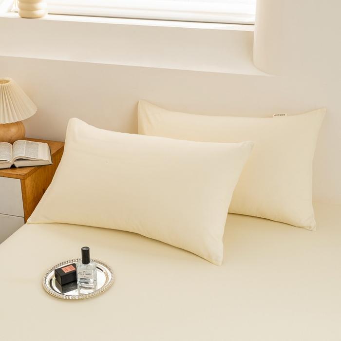 Class A pure cotton washed cotton yarn-dyed series single pillowcase solid color simple no bed sheet 48x74cm pillowcase