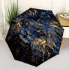 1pc Blue and Gold Ornate Lion Portrait Automatic Opening and Closing Umbrella - Suitable for Various Occasions, Outdoor Activities, Lightweight and Du