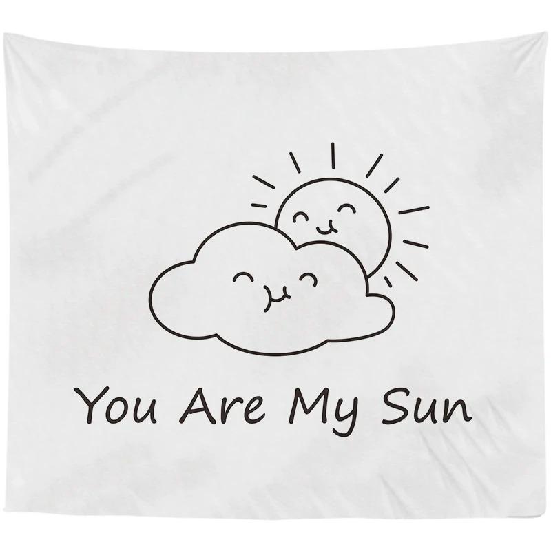 Абстрактная пара Простая линия Узор Гобелен Спальня Гостиная Гобелен Домашнее украшение — фото 5