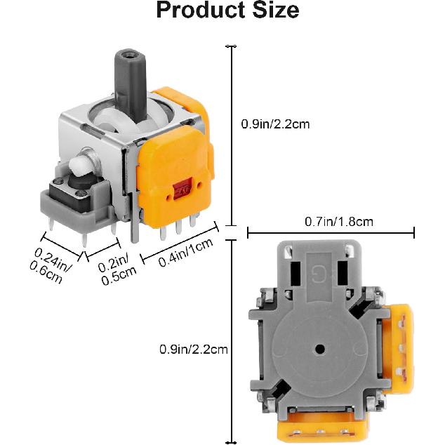 6PCS Hall Effect Joysticks for PS5 Controller, 3D Analog Sensor Wheel Thumbsticks Replacement for PlayStation 5 Controller