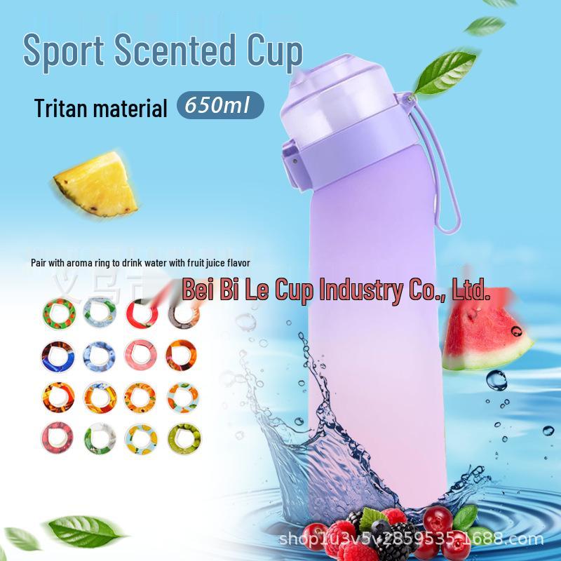 High-Capacity Flavored Tritan Water Bottle Set with Aroma Ring - Heat Resistant and In Stock