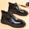 Herren Chelsea Boots aus echtem Leder Luxusmarke Herren Stiefeletten Weicher elastischer Riemen Stiefeletten Smart Formell Business Kleiderschuh