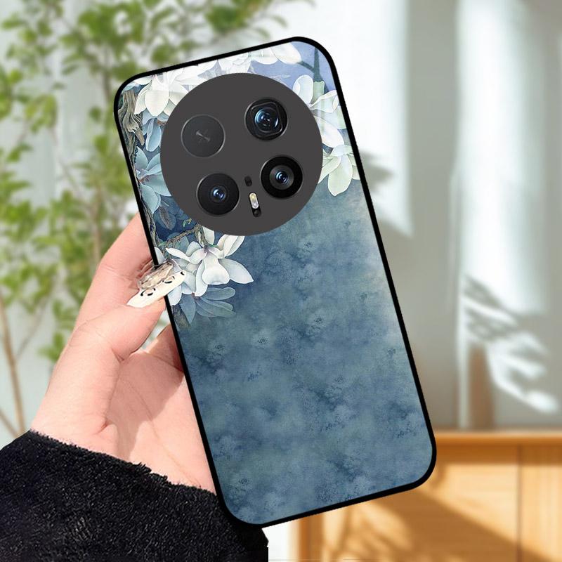 Gehärtetes Glas Handyhülle Für Honor Magic 8 8Pro Luxus Mode Rückseite Abdeckung Für Magic8 Pro Hüllen BKQ-AN00 Stoßfest Cartoon Capa